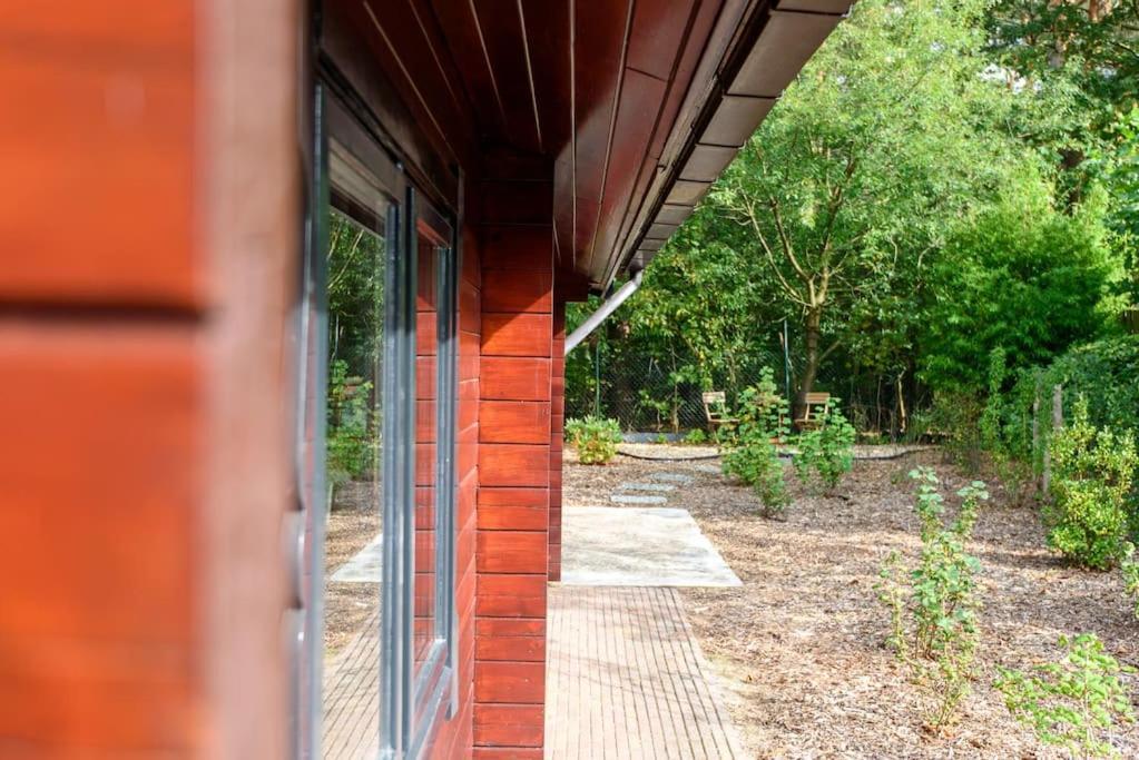 Spacious Wooden Cottage With Infra-Red Sauna At Veluwe Putten Eksteriør billede