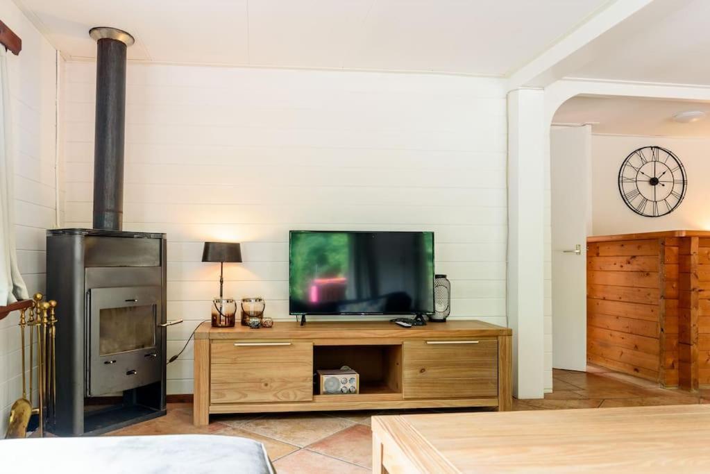 Spacious Wooden Cottage With Infra-Red Sauna At Veluwe Putten Eksteriør billede