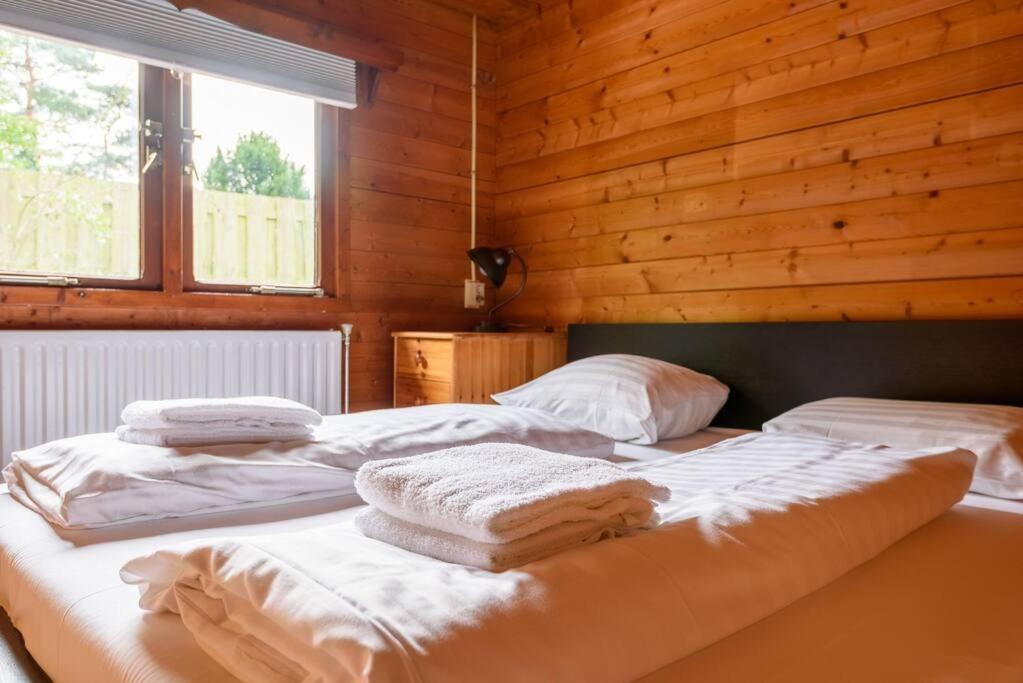 Spacious Wooden Cottage With Infra-Red Sauna At Veluwe Putten Eksteriør billede